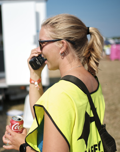 Supervisor calling on the radio