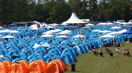Tents at area Q